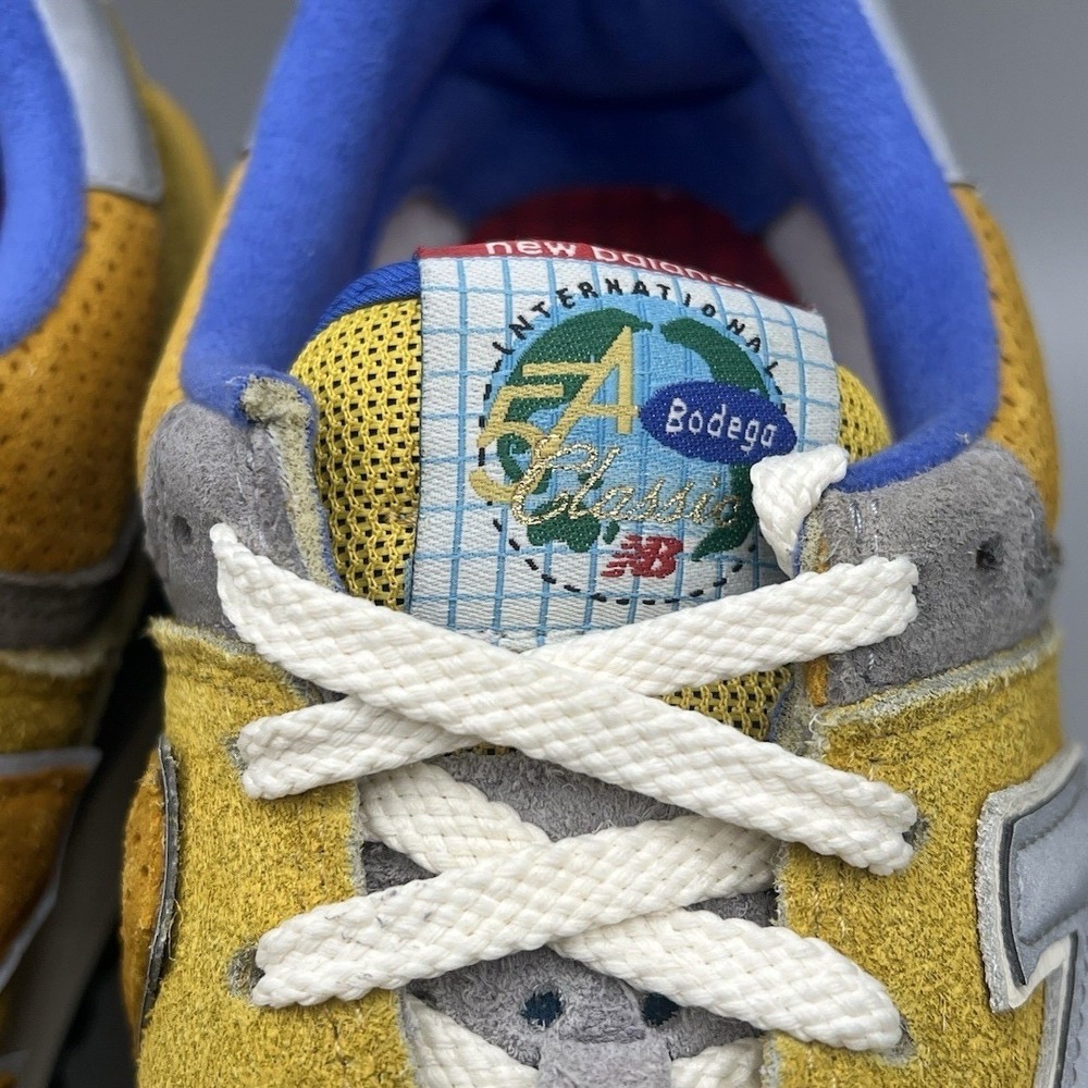 New Balance 574 x Bodega Legacy Arrival Yellow Blue Retro - Men's Size 12 USED - Picture 5 of 9